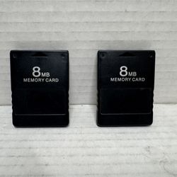 2x PlayStation 2 PS2 8mb Memory Cards (2 Total)