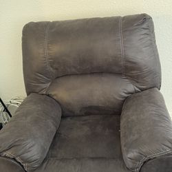 Gray Recliner Rocking Chair