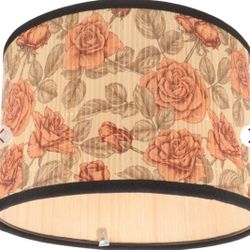 Green Plant Pattern Printing Lamp Shades For Ceiling Lamps Decorative Lamp Shade Lampshades For Chandelier Home Retro Lampshade Hanging Lamp Shades La