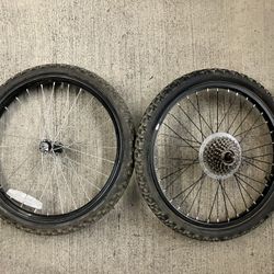 20" Bike Wheelset - 6-Speed - Tires included (Great Tread!)