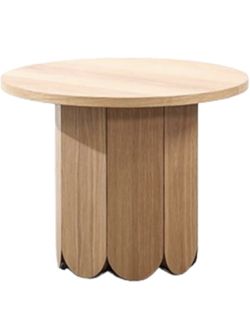 Low Wooden Floor Coffee Table for Modern Living Room, Small Round Tea Table for Minimalist Homes