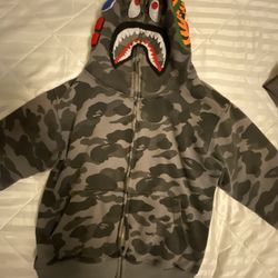 Gray bape hoodie