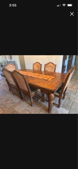 Solid wood dining table