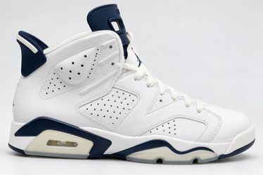Air Jordan 6 White Midnight Navy Sneakers