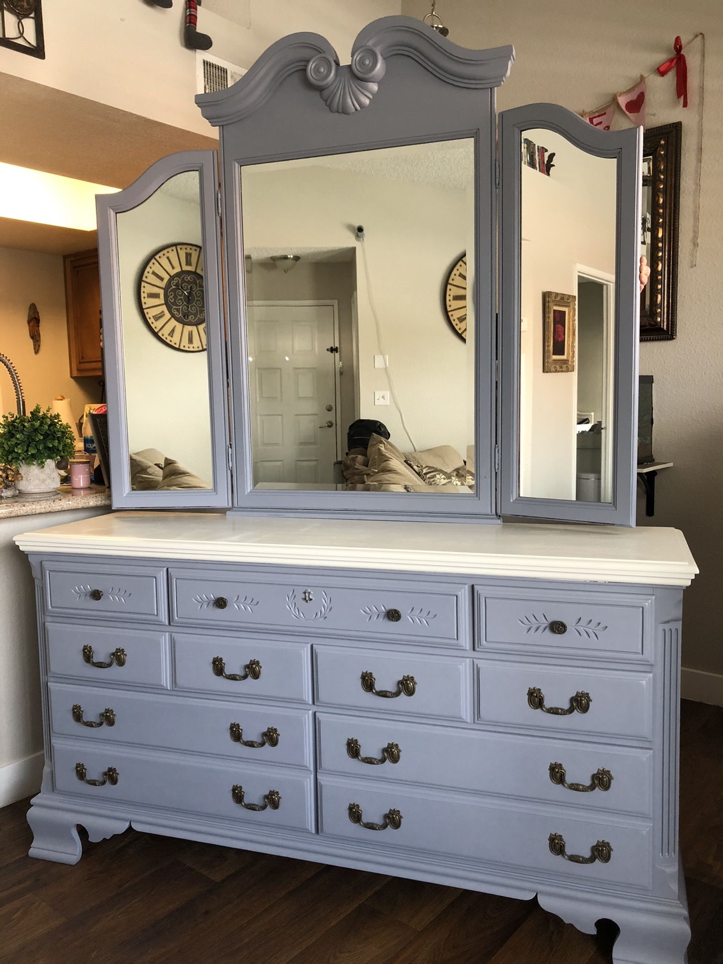 Dresser with Vanity Mirror