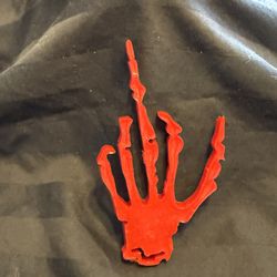 Middle Finger Skeleton Keychain 
