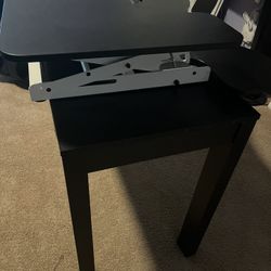 Desk With Stand Up Desk Riser In Great Condition
