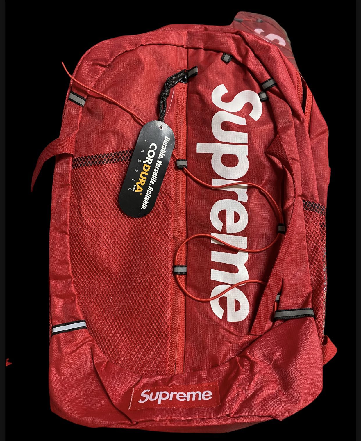 Hypebeast supreme ss17 backpack for men and women work gym school travel bookbag RED OR BLACK available