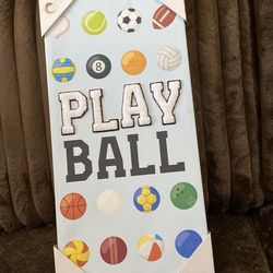 Play ball wall hanging. Read description for detail details and location.