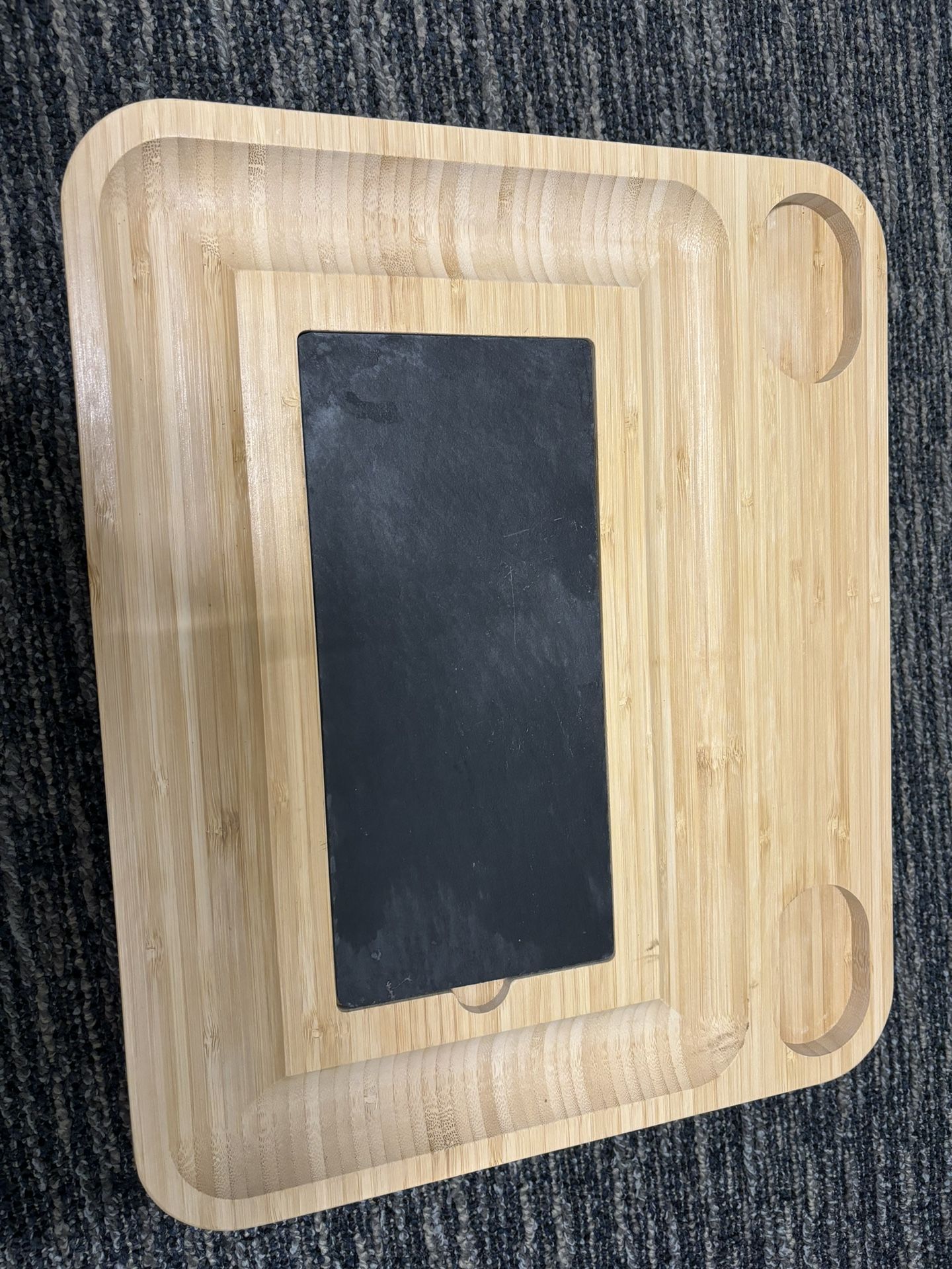 Bamboo picnic cutting board serving tray