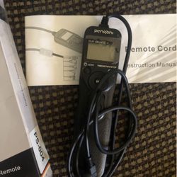 PANGSHI LCD Wired Timer Remote Control Cameras Delay