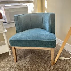 Teal mid century chair