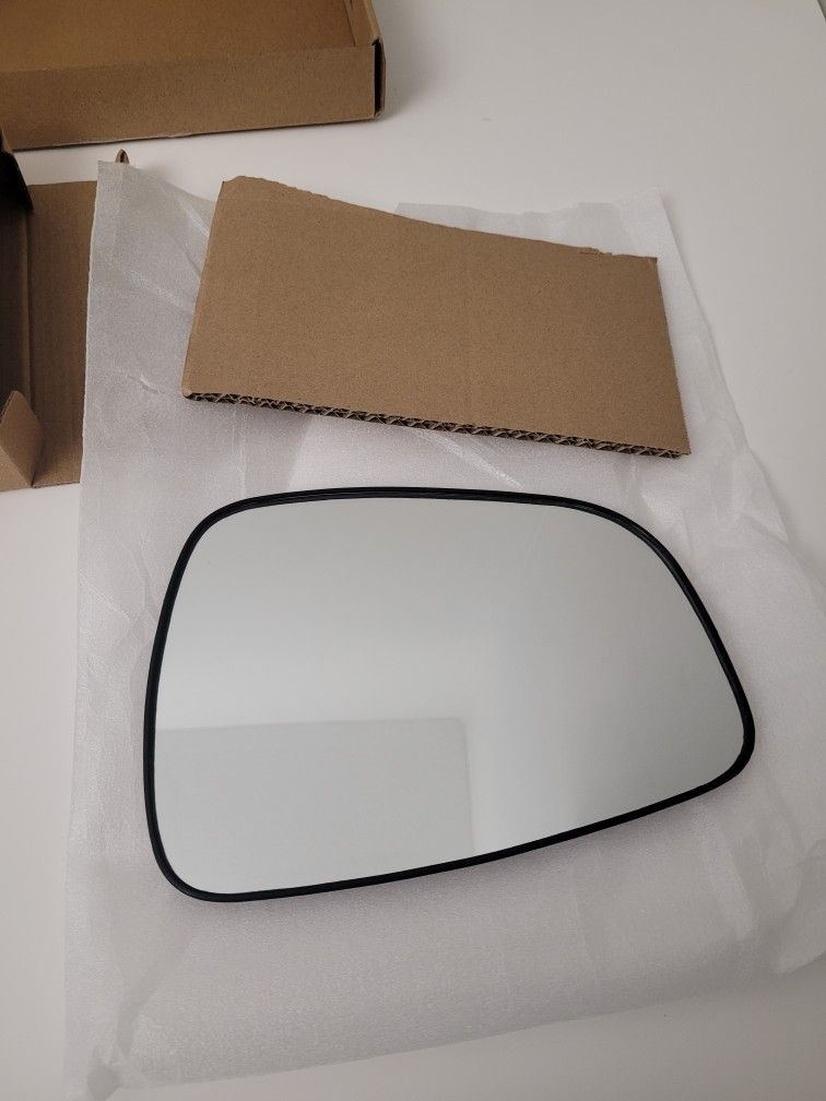 Car Left Driver White Glass Mirror Glass W/Back Non-heated for Hyundai Elantra