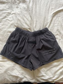 Fear of God Essentials nylon shorts charcoal black