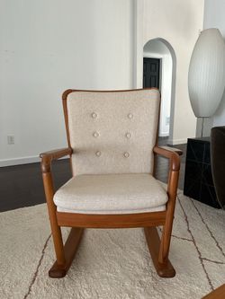 Vintage Mcm Teak Rocking Chair