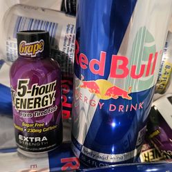 RebBull and 5 hour energy