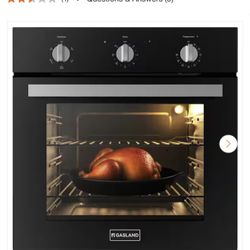 24 in. Built-In Single Electric Wall Oven in Black, CSA Certified