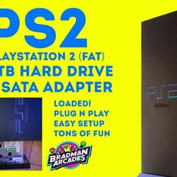 Playstation  2 2tb Harddrive (600 Games) With Sata Adapter PLUG N PLAY