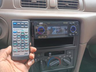 Jvc single din radio has CD dvd player and aux with remote works great clean sound very nice radio $120firm price pickup only serious buyers please ye
