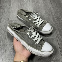 Converse All Star Sneakers Shoes Womens Size 8 Chuck Taylor Shoreline Dark Gray