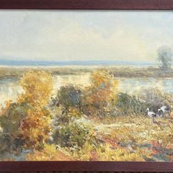 Autumn Marsh Oil Painting 