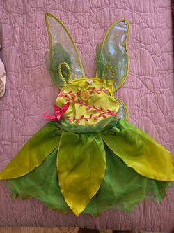 Tinker Bell Fairy Costume with Wings – Girls Dress-Up / Halloween