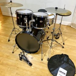 Silvertone Complete Drum Set 22 12 13 16 14”  mixed Cymbals Stands Hihat newThrone $350 Cash In Ontario 91762 good Condition Sticks Key cymbal bag. 