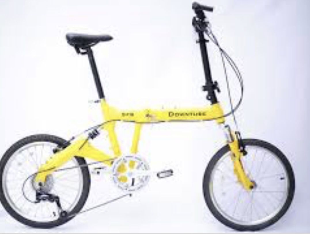 Downtube 9FS Yellow Folding Bike 9 Speed Full Suspension for Sale in