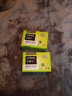 GREENCYCLE LC401XL Ink Cartridges – 2 Sealed 4-Packs – Brother Compatible
