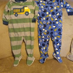 Two New Fleece.Carters Footed Pajamas 