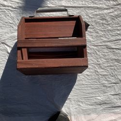 VINTAGE STYLE LARGE WOODEN BEER CRATE BOTTLE HOLDER WITH METAL BOTTLE OPENER *