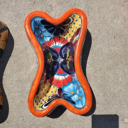 Comederos De Talavera Para Sus Mascotas Nuevos Muy Hermosos 