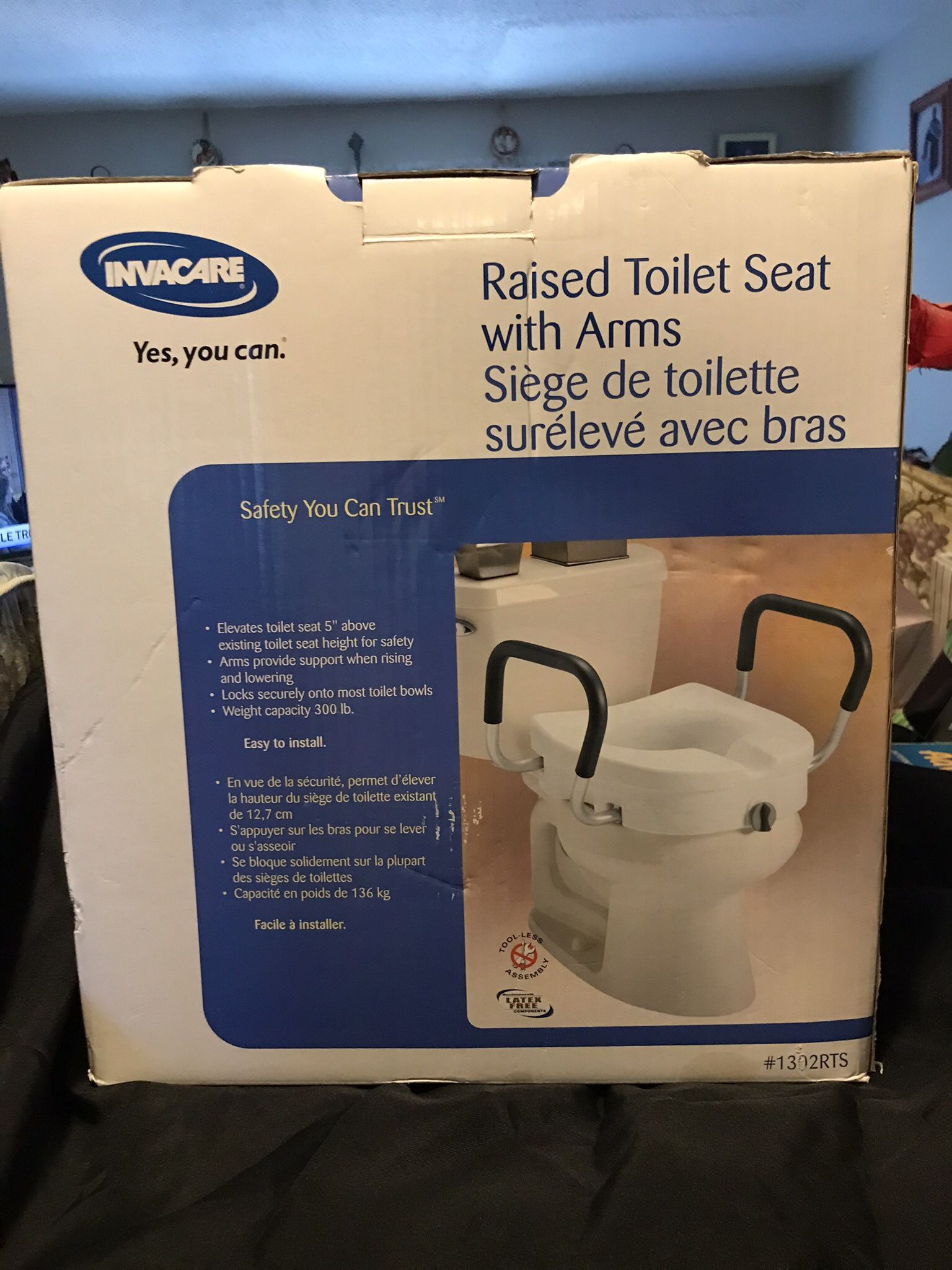 Invacare Raised Toilet Seat With Arms