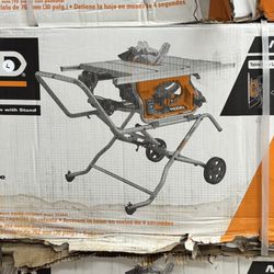 Ridgid Heavy Duty 10in Jobsite Table Saw With Stand (new)