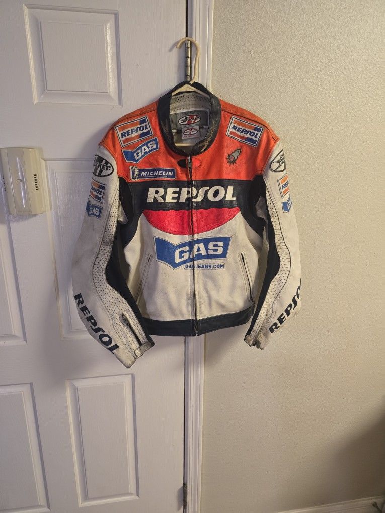 Joe Rocket Repsol Leather Motorcycle Jacket