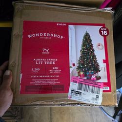ft Pre-Lit Alberta Spruce Christmas Tree – Multicolor LED – Wondershop