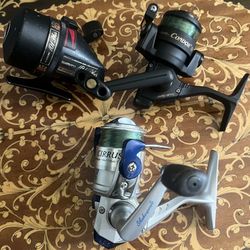 3 New Spinning Lightweight Reel with New Fishing Line $15each