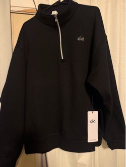 Alo quarter zip sweater new , all sizes black