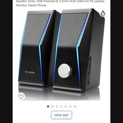 USB Bluetooth & AUX Speakers W/ Lights