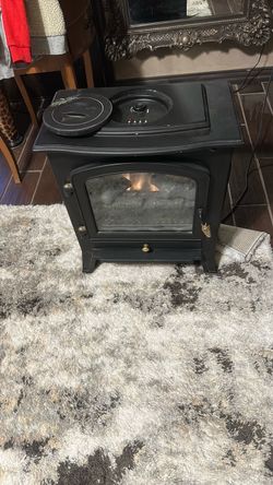 Electric cast ion fire place