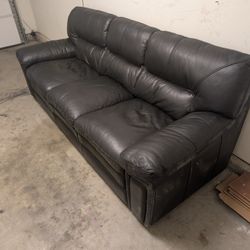 Black Leather Sofa