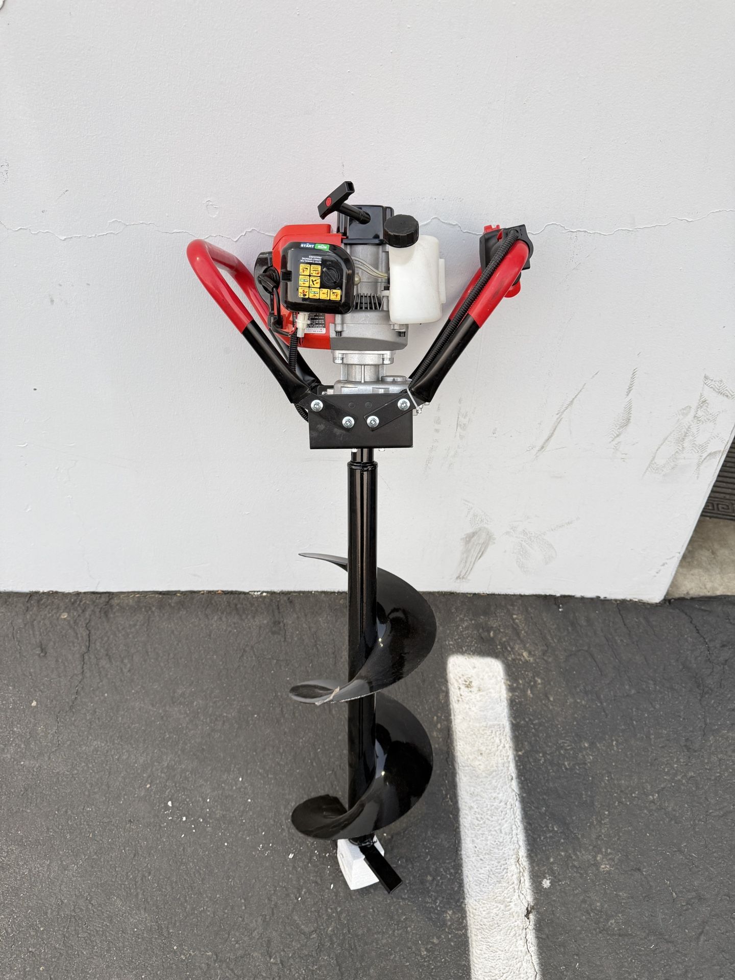 Gasoline 2.3HP V Type 55cc 2 Stroke Gas Post Hole Digger 3/4” W/ 10” Bit Auger Driller Head EPA Tools