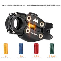 Suspension Stem, 7 Degree 45mm Height Rise Adjustable Bicycle Handlebar Stem for Shoulder Comfort, Shock-Absorbing Short Handlebar Riser for Mountain 