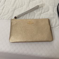 Gold Coach Wristlet