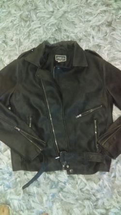Black leather jacket