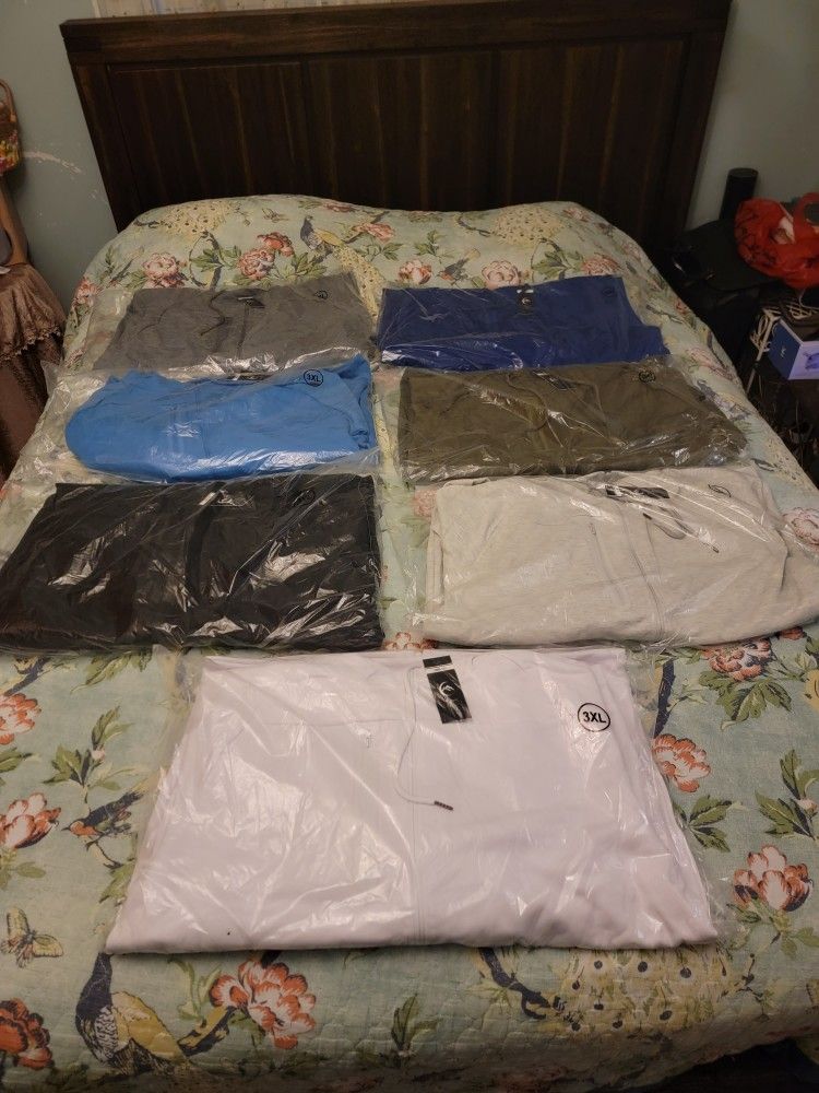 New 7 (X) Fanari Collection 3XL Heavyweight Hoodie & Jogger Heat Seal Zipper $120