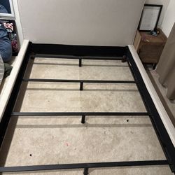 Fabric Queen Bed frame w/ Metal Slats
