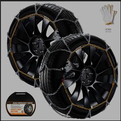 DEDC Snow Chains for SUV Tire Chains Compatible with Tesla MODEL Y Car 1 Min Quick Fit Chainsaw Reusable Universal Emergency Traction Chain Tire Width
