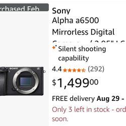 Sony A6500 Camera.