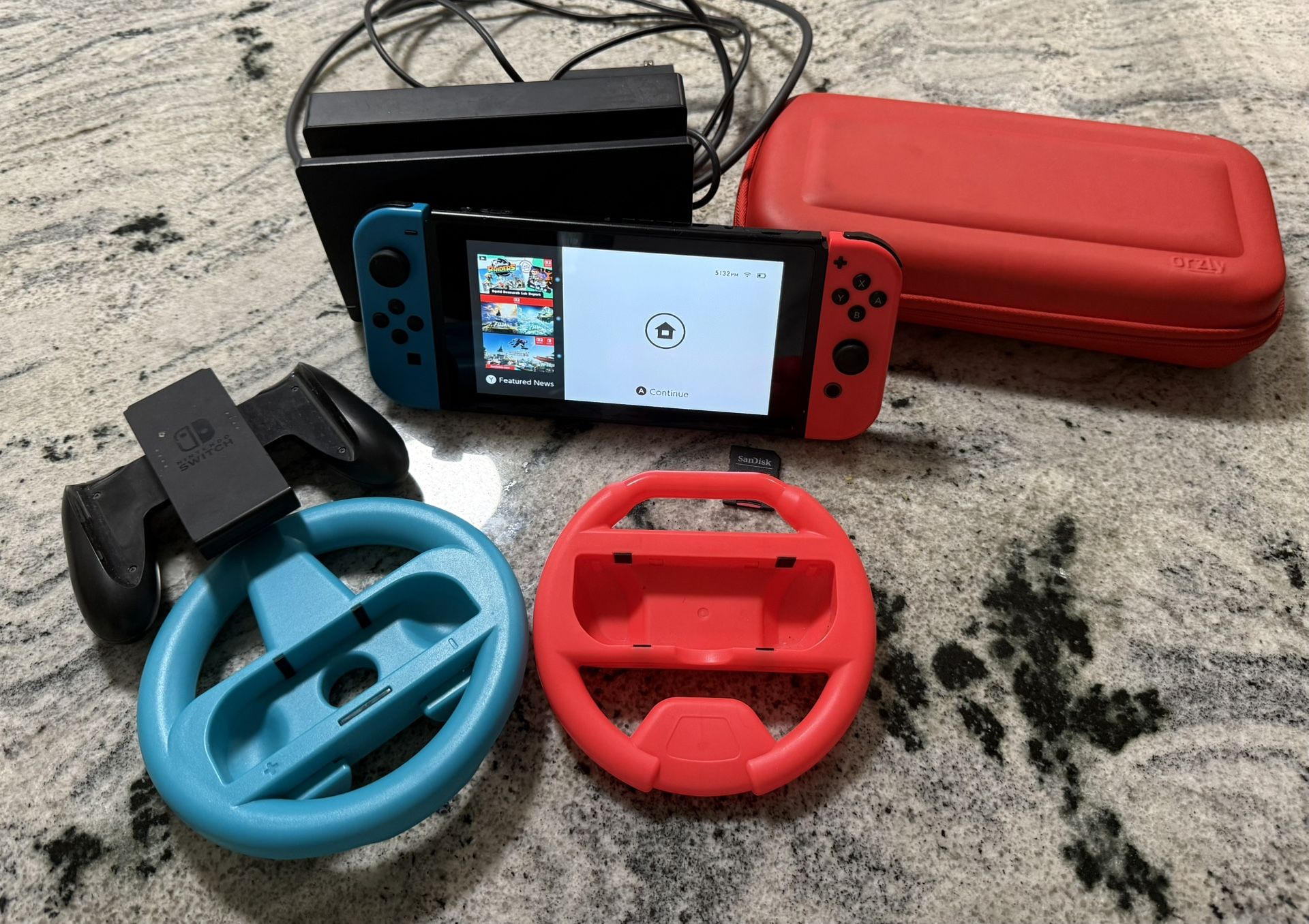 Nintendo Switch Handheld Console With Red & Blue Joycons 